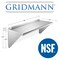 GRIDMANN NSF 16 Gauge Stainless Steel Kitchen Wall Mount Shelf Commercial Restaurant Bar w/ Backsplash